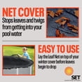 thumbnail image 4 of SET Sunsolar Energy Technologies Leaf Net Cover for 12 ft x 20 ft Oval Above Ground Swimming Pool with Extra 3 ft Overlap, 4 of 8