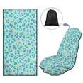 thumbnail image 2 of XYZCANDO Blue Leopard Print Seat Cover Towel Sports Towels Seats Protection for Gym Workout Running Swimming Beach and Hiking Non Slip Backing Sweatproof Cushion Protector, 2 of 7