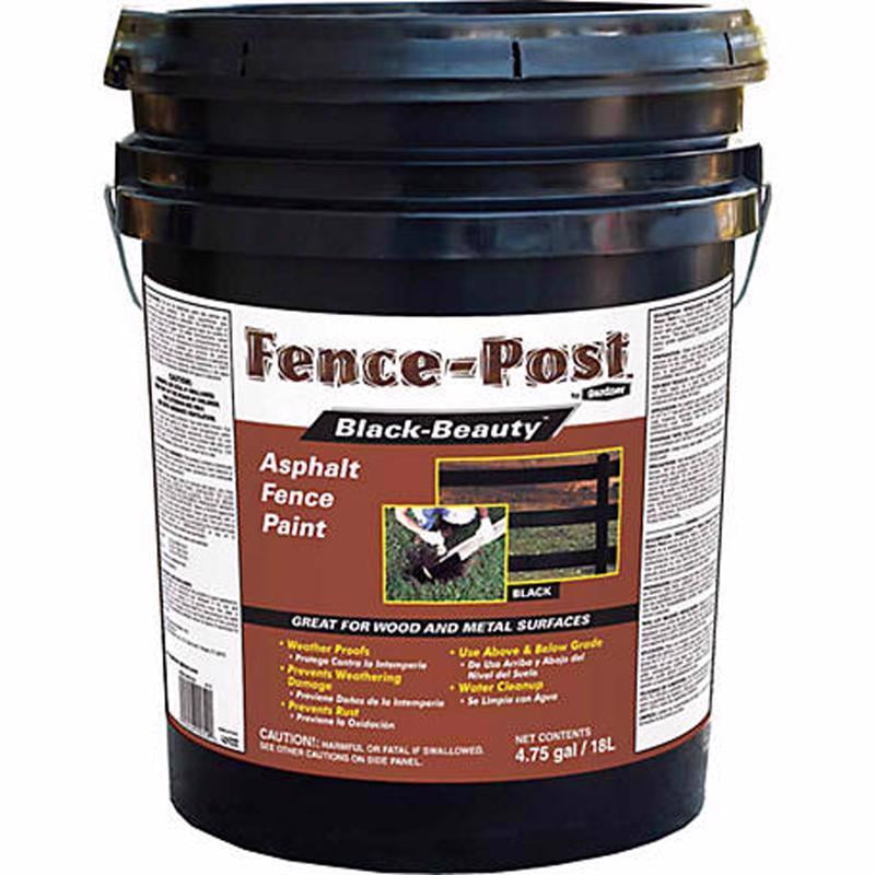 Gardner-Gibson Fence-Post Gloss Black Asphalt Fence Paint, 5 gal