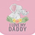 thumbnail image 4 of Inktastic I Love My Daddy Cute Elephants and Spring Flowers Boys or Girls Baby Bib, 4 of 4