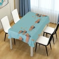 thumbnail image 4 of Yayeee Tablecloths 54" x 72" Rectangle Wrinkle Resistant Party Table Cover, Capybara Splash, 4 of 8