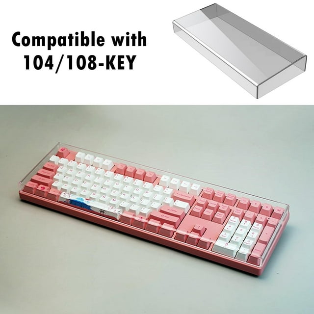 Cubierta de mecánico Accesorios polvo Duradero de utilizar Estuche Película de protección gatos para computa 104 108 teclas Yotijar cubierta del teclado