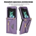 thumbnail image 3 of For Samsung Galaxy Z Flip 5 5G Shockproof PU Leather Card Wallet Case Crossbody Strap Case Cover, 3 of 5