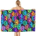 thumbnail image 2 of Colorful Halloween Pumpkin Pattern Large Beach Towel - Plush Thick Cotton Pool Towel, Adult Beach Towels, 2 of 17