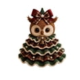 thumbnail image 2 of Crochet Christmas Tree Kit DIY Holiday Craft Set, with Knitted Cotton Yarn for Tabletop Shelf Mantel Festive Home Decor Gift, Christmas Gifts for Family and Friends(Owl), 2 of 8