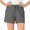 Gray, variant on Dursoulink Plus Size Sports Shorts for Women Elastic Waist Drawstring Athletic Casual Shorts