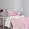 thumbnail image 5 of Ambesonne Pale Pink Quilted Bedspread Set 2 Pcs, Spring Flora Shabby, Twin Size, Pale Pink, 5 of 6