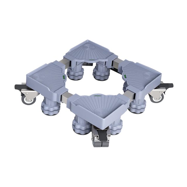 Siruishop Chariot d'Appareils, Transporteur de Meubles, Universel, Portable, Multifonction, Support de Machine à Laver, Base pour Buanderie, Sécheuse sur Piédestal, Gris