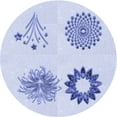 thumbnail image 1 of Ahgly Company Indoor Round Patterned Lavender Blue Area Rugs, 6' Round, 1 of 1
