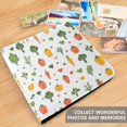 thumbnail image 4 of FORMRS 3 Ring Photo Album 4"x6" Self Adhesive Large Capacity PU Leather Cover, Green Cute Vegetables, 4 of 8