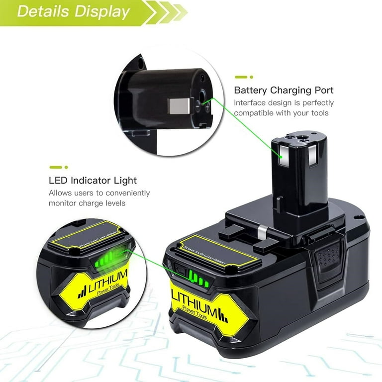 2X 6.5Ah For Ryobi P108 18Volt One Plus High Capacity Battery Lithium Ion New