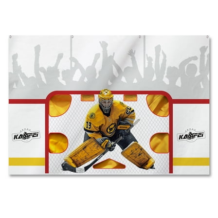 kasifei – 7' x 10' Heavy Duty Hockey Shooting Tarp – Built-in Shooter Tutor – Great Hockey Net Replacement – Training Equipment for All Skill Levels - Garage & Wall Protection