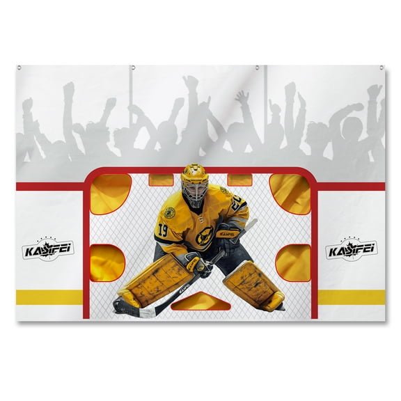 kasifei – 7' x 10' Heavy Duty Hockey Shooting Tarp – Built-in Shooter Tutor – Great Hockey Net Replacement – Training Equipment for All Skill Levels - Garage & Wall Protection