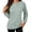 Green, variant on Womens Blouse Long Sleeve Crew Neck Solid Color Casual Loose Fit Waffle Knit Top Womens Going Out Basic Casual Tops S-2XL