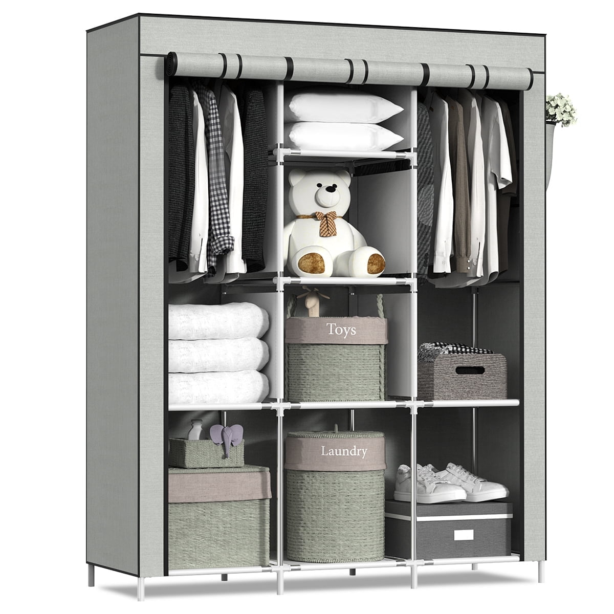 Closetmaid Adjustable Extendable Double Hang Closet Rod Heavy Duty Nickel Walmart