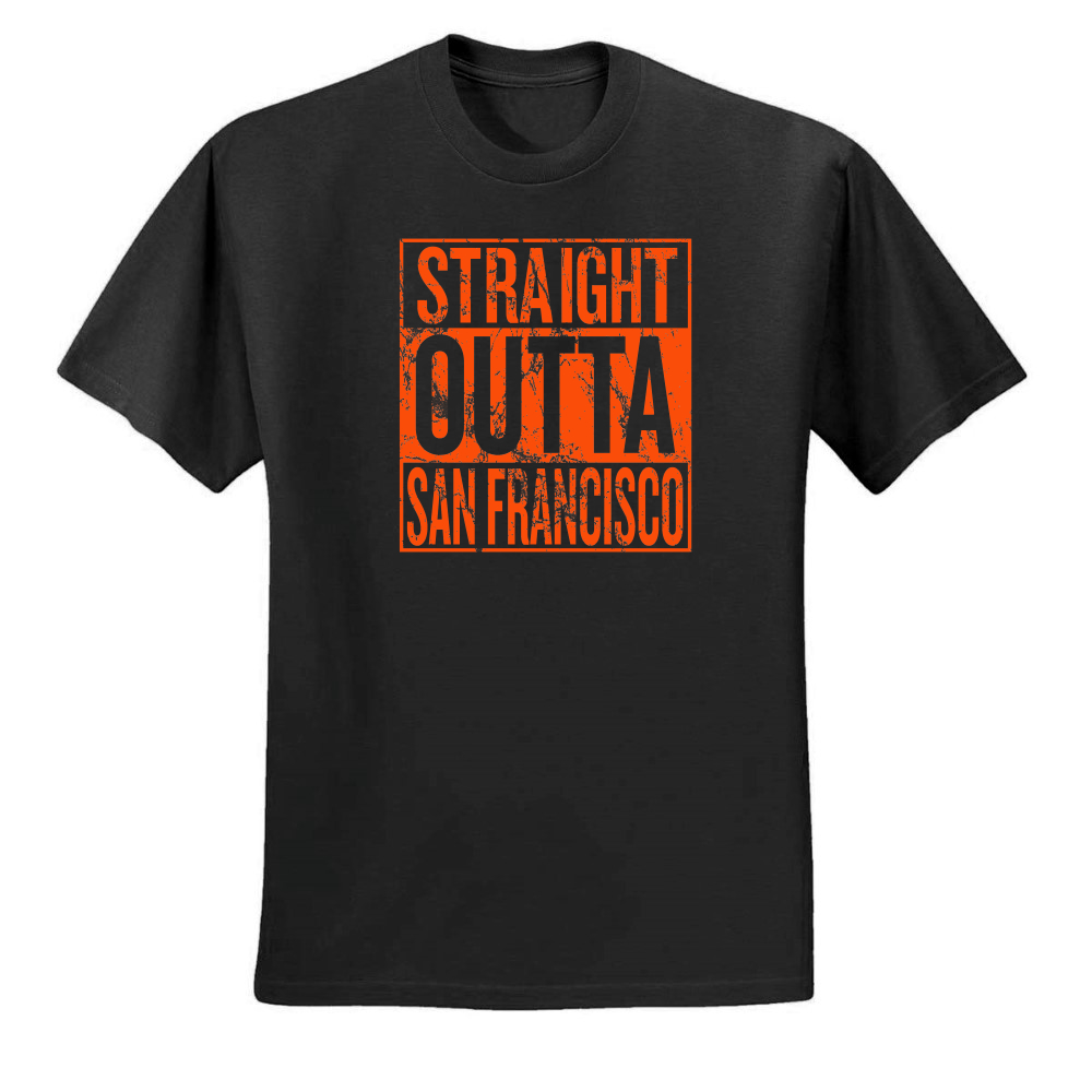 Straight Outta San Francisco SF Fan | Fantasy Baseball Fans | Mens Sports Graphic T-Shirt, Black, 4XL - image 2 of 4