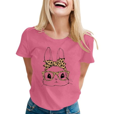 LUOGENLI T-shirts pour Femmes T-Shirt Décontracté à Imprimé Lettre Col Rond Manches Courtes T-Shirt Plusieurs Couleurs T-Shirt Grandes Tailles pour la Saint-Patrick