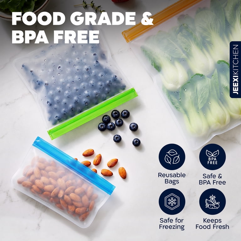 Jeexi Reusable Food Storage Bags, 12 Count, Multi-Size Set photo 3