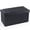 Black-Leather, variant on Gianna 30 Inch Folding Ottoman With Storage Bench, Bedside Storage Bench With Leather Top Cover and Cushion, Footrest Suitable for Bedroom, Living Room, Black