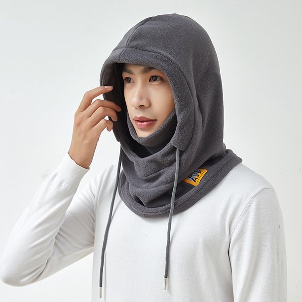 Gorro de invierno a prueba de viento para hombre y mujer, máscara para montar al aire libre, protección para el cuello, protección contra el frío, gorro cálido con forro polar integrado y protección