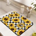 thumbnail image 3 of Washable Rubber Sunflower Cute Floral Dish Drying Mats for Kitchen Counter Home Large Coffee Bar Pad Accessories and Decor for Utensils Stemware 18''x24'', 3 of 7