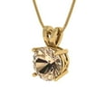 thumbnail image 2 of 2 ct round cut Yellow Moissanite 14k yellow hypoallergenic Solid gold Designer Everyday Affordable Dainty Necklace Pendant + 18" hypoallergenic Solid gold chain, 2 of 6