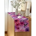 thumbnail image 5 of Table Runner 48 Inches Long for Kitchen Dining, Spring Floral Dresser Scarf Farmhouse, Dining Table Decorations for Wedding/Parties, Watercolor Flowers Leaves Vintage Beige 13 x 48 In, 5 of 8