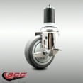 thumbnail image 2 of 4 Inch 316SS Thermoplastic Rubber Swivel 1-5/8 Inch Expanding Stem Caster Brake, 2 of 2