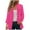 Hot Pink, variant on Gubotare Women's 3/4 Short Sleeve Cropped Cardigan Lightweight Button up Crochet Knit Sweater Shrug for Summer Spring (White,L)