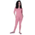 thumbnail image 6 of Moomaya Womens Plain Nightwear Set w/ Pyjama Cotton Sleepwear 2 Pcs Nightdresses, 6 of 7