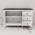 thumbnail image 3 of Twin Fins Elegant 48-inch Wide White Sideboard Buffet with 3 Drawers, 3 of 3