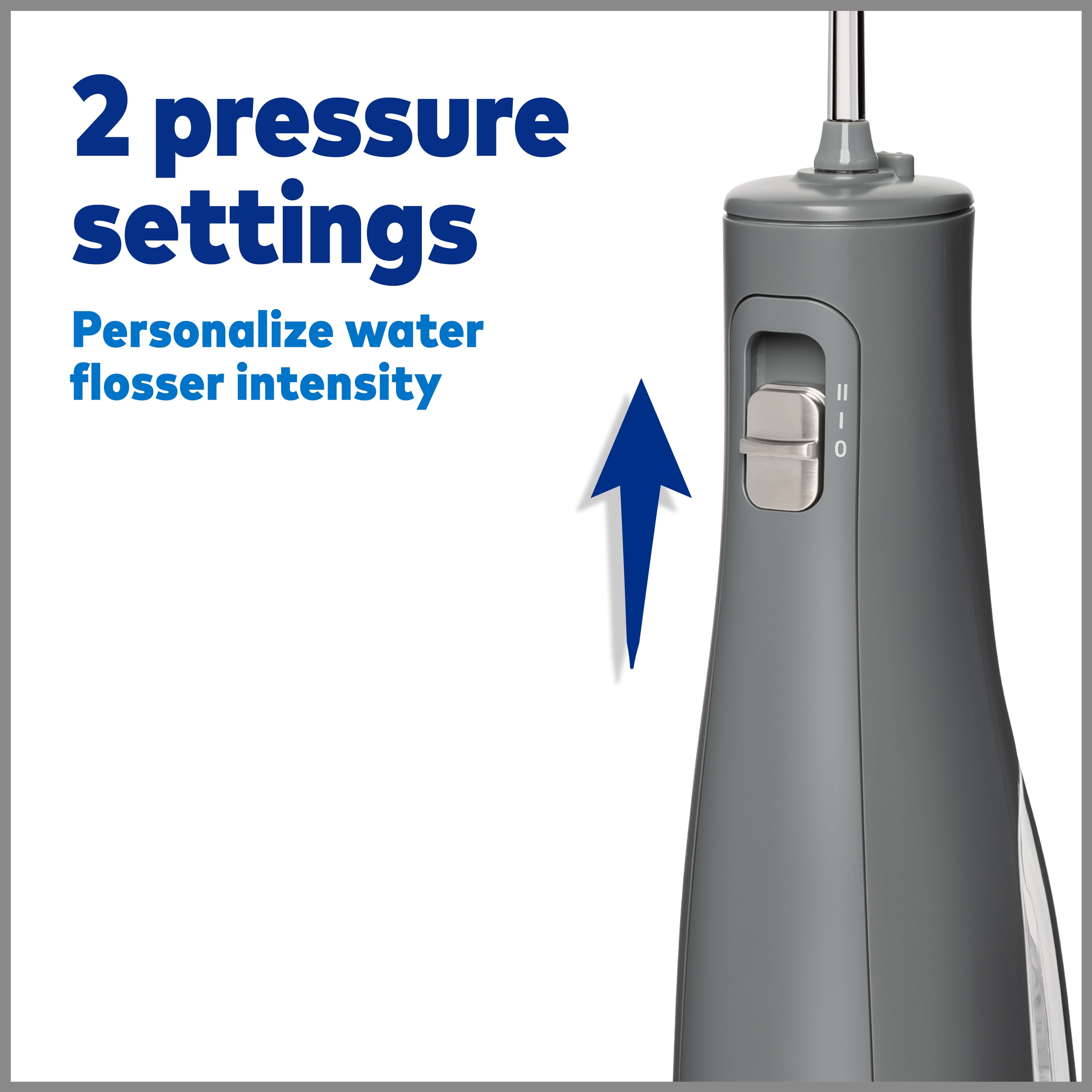 Waterpik Cordless Revive Portable Water Flosser Oral Irrigator, Modern Gray WF-03