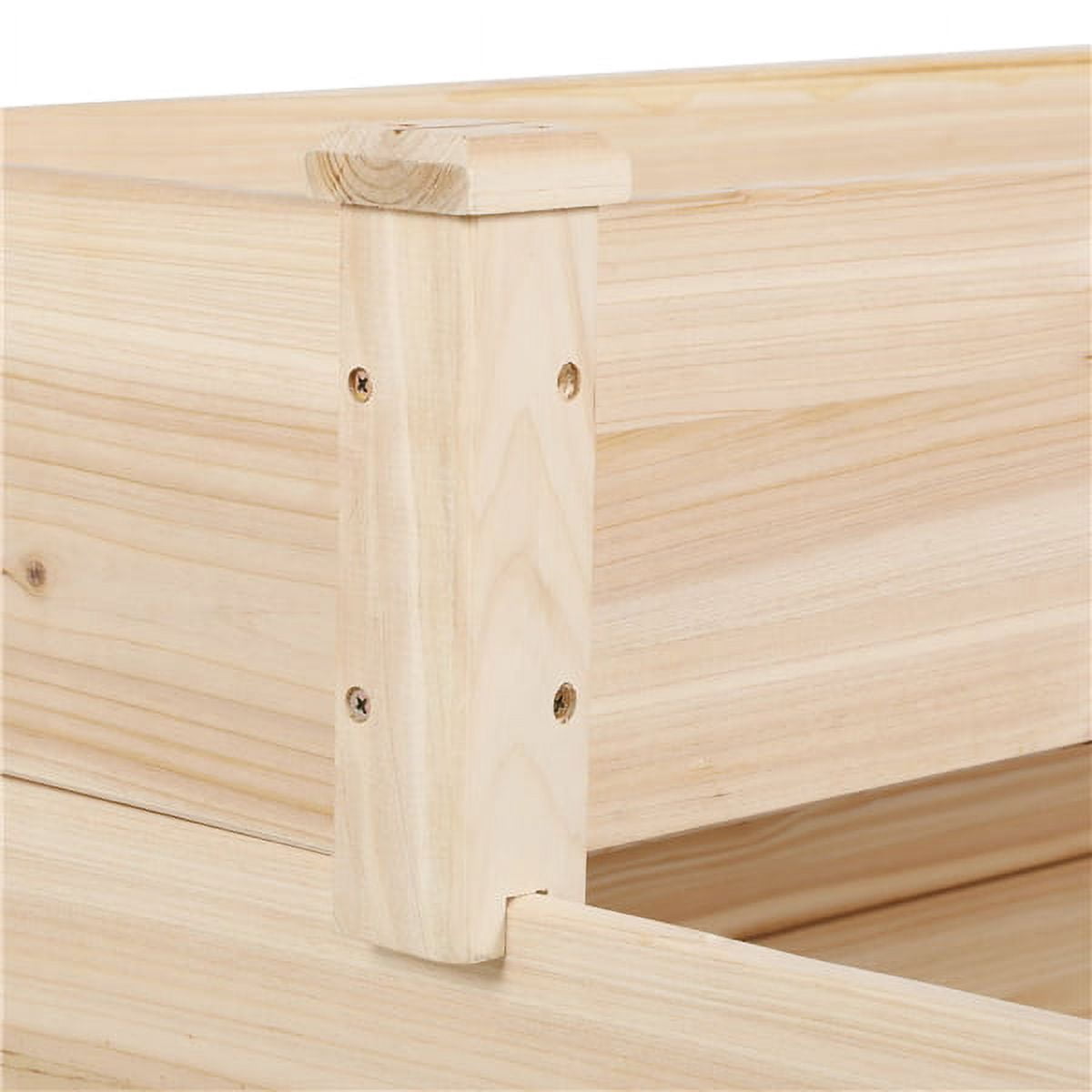 Alden Design 3 Tier Wood Raised Garden Bed Wood Elevated Flowers Vegetables Planter