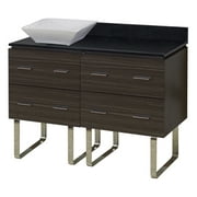 48-in. W Floor Mount Dawn Grey Vanity Set For Deck Mount Drilling Black Galaxy Top