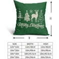 thumbnail image 5 of Green Merry Christmas Tree Deer Pillow Covers 20x20 Set of 2 Rustic Xmas Snowflakes Print Decorative Outdoor Pillowcases Winter Farmhouse Throw Cushion Case Decor for Couch Sofa Bed, 5 of 6