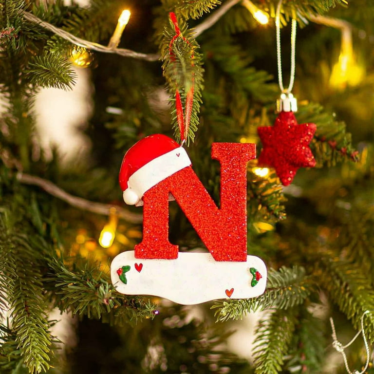 Personalized Christmas 26 Letter Ornaments Personalized Christmas