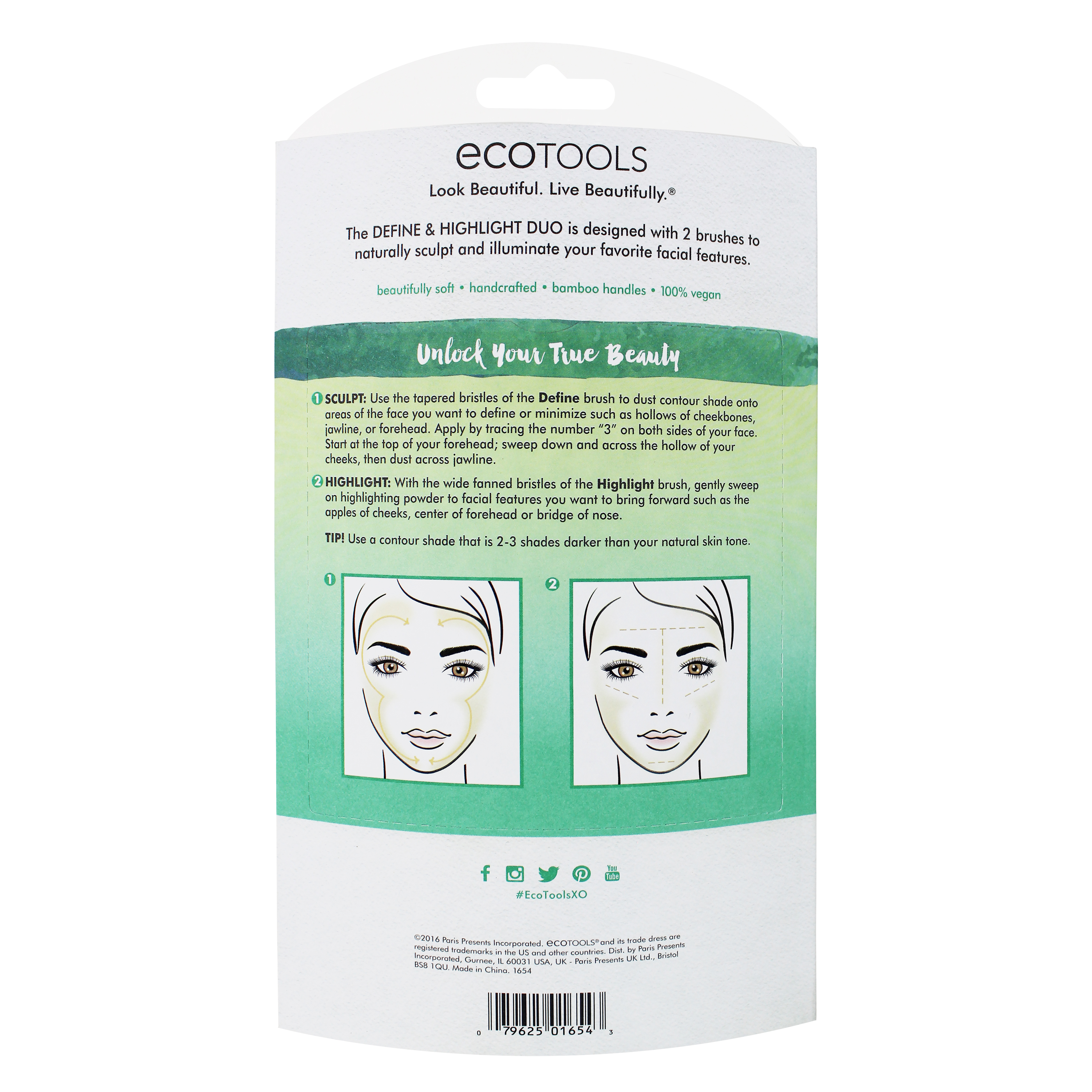 EcoTools® Define & Highlight Duo Contouring Makeup Brush Set, 2pc - image 2 of 4