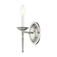thumbnail image 6 of Livex Lighting Williamsburgh 1-Light Wall Sconce in Brushed Nickel, 6 of 10