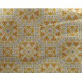 thumbnail image 4 of oneOone Georgette Viscose Yellow Fabric Artistic Floral & Octagon Shape Geometric Quilting Supplies Print Sewing Fabric By The Yard 42 Inch Wide, 4 of 4