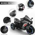 thumbnail image 3 of Zogymoz 12V Ride on Motorcycle for Kids, Ride on Toys for Gifts, Electric Motorbike with LED Tire and Bluetooth Music, 3 of 8
