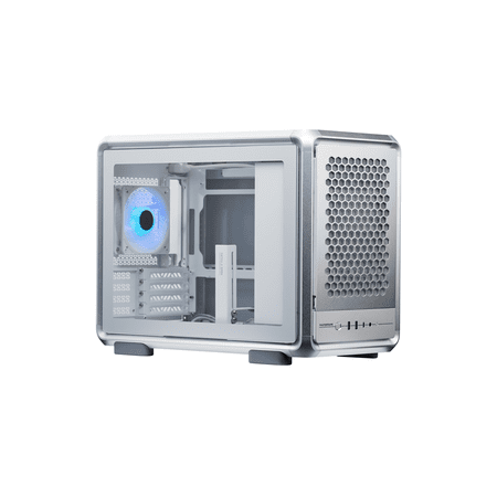 Cooler Master MasterFrame 400 mATX Modular PC Case - Micro-ATX/Mini-ITX, Aluminum Open Frame Chassis, 1 x ARGB Fan Preinstalled, 390mm GPU, 360mm Radiator Support, Silver