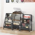 thumbnail image 3 of Soporte para tocadiscos con carrito de almacenamiento de vinilo, mesa para tocadiscos con almacenamiento de discos, 200 álbumes, soporte para tocadiscos con soporte para discos, estante de exhibición, 3 of 5
