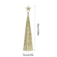 thumbnail image 4 of MXTPOV Luminous Christmas Tree with Star Topper, Golden Christmas Tree with String Lights, Iron Skeleton Xmas Tree, Vintage Christmas Decorations, 20inch, 4 of 6