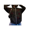 thumbnail image 3 of Aunavey Women Y2K Oversized Zip Up Hoodie Graphic Skeleton Skull Gothic Sweatshirt Hooded Jacket, 3 of 6