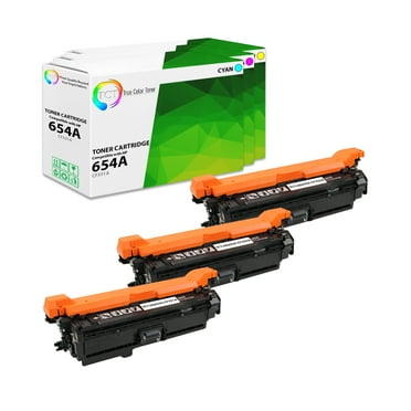 TCT 654A Color Toner Cartridge 3 Pack - Premium Compatible Replacement for HP 654A CF331A CF332A CF333A