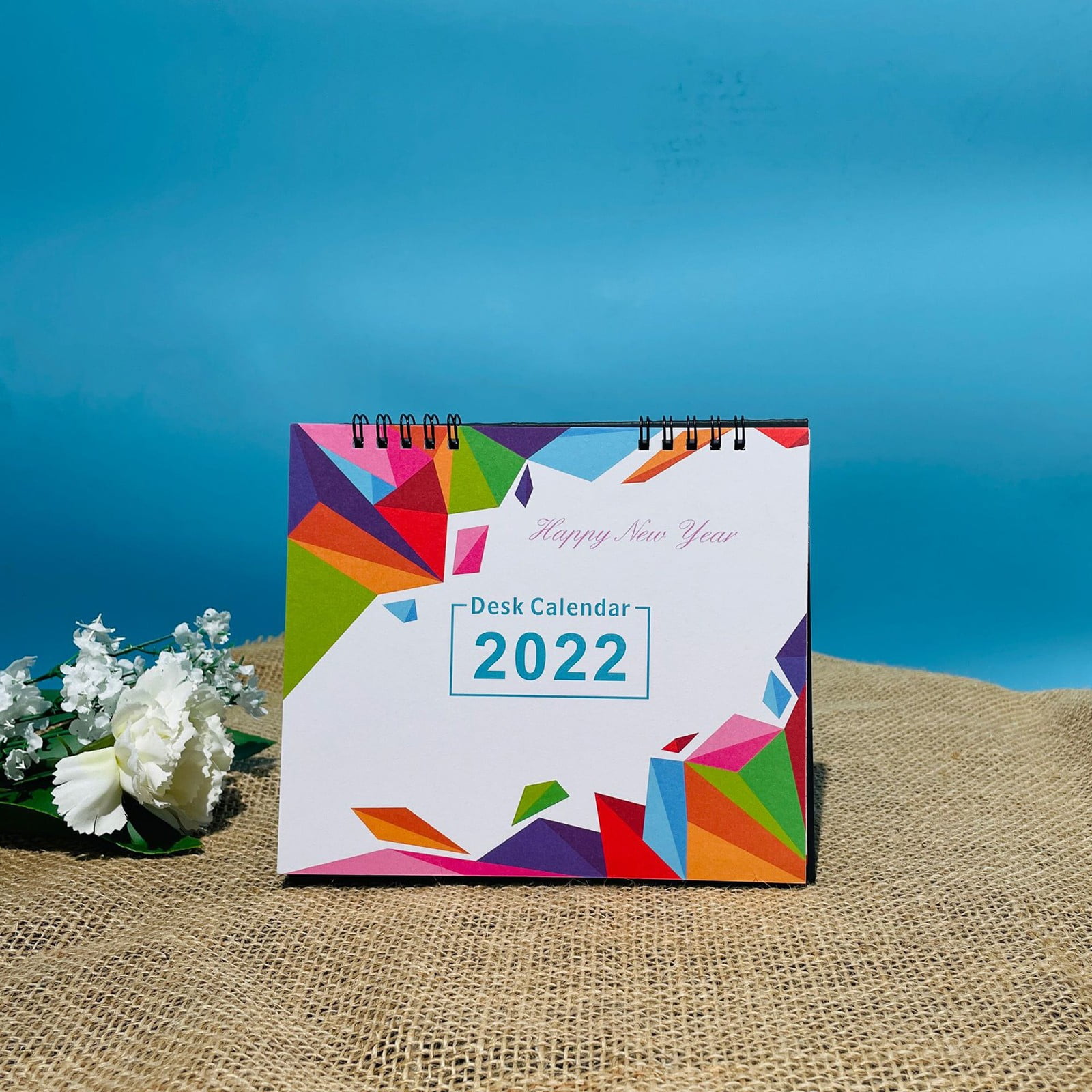 New Year'S Calendar January 2022 2022 December Monthly Desk Calendar Thick Paper and Blank Block Vertical Flip Desk Calendar，Office Craft Stationery