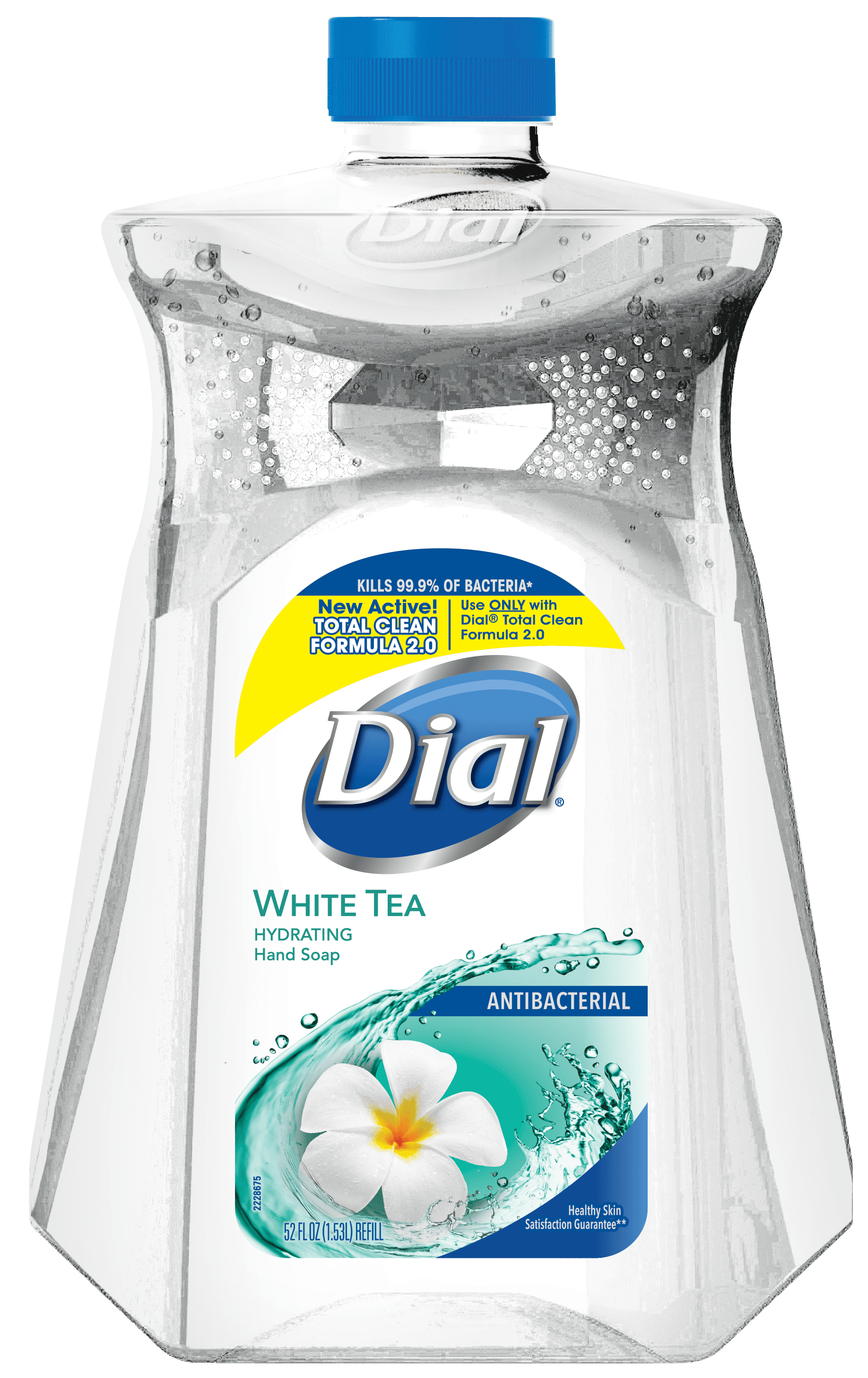 Dial Antibacterial Liquid Hand Soap Refill, White Tea, 52 Ounce