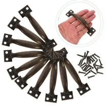 IBASETOY 10Pcs Dark Brown Vintage Bow Door Pull Handles Metal Drawer Closet Cabinet Hardware