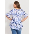 thumbnail image 2 of Avenue Women's Plus Size Crew Ruffle Hem Top, 2 of 2
