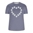 thumbnail image 4 of FAIWAD Men Summer Tops Short Sleeve Round Neck Printed T-Shirts Slim Stretch Workout Tops, 4 of 5